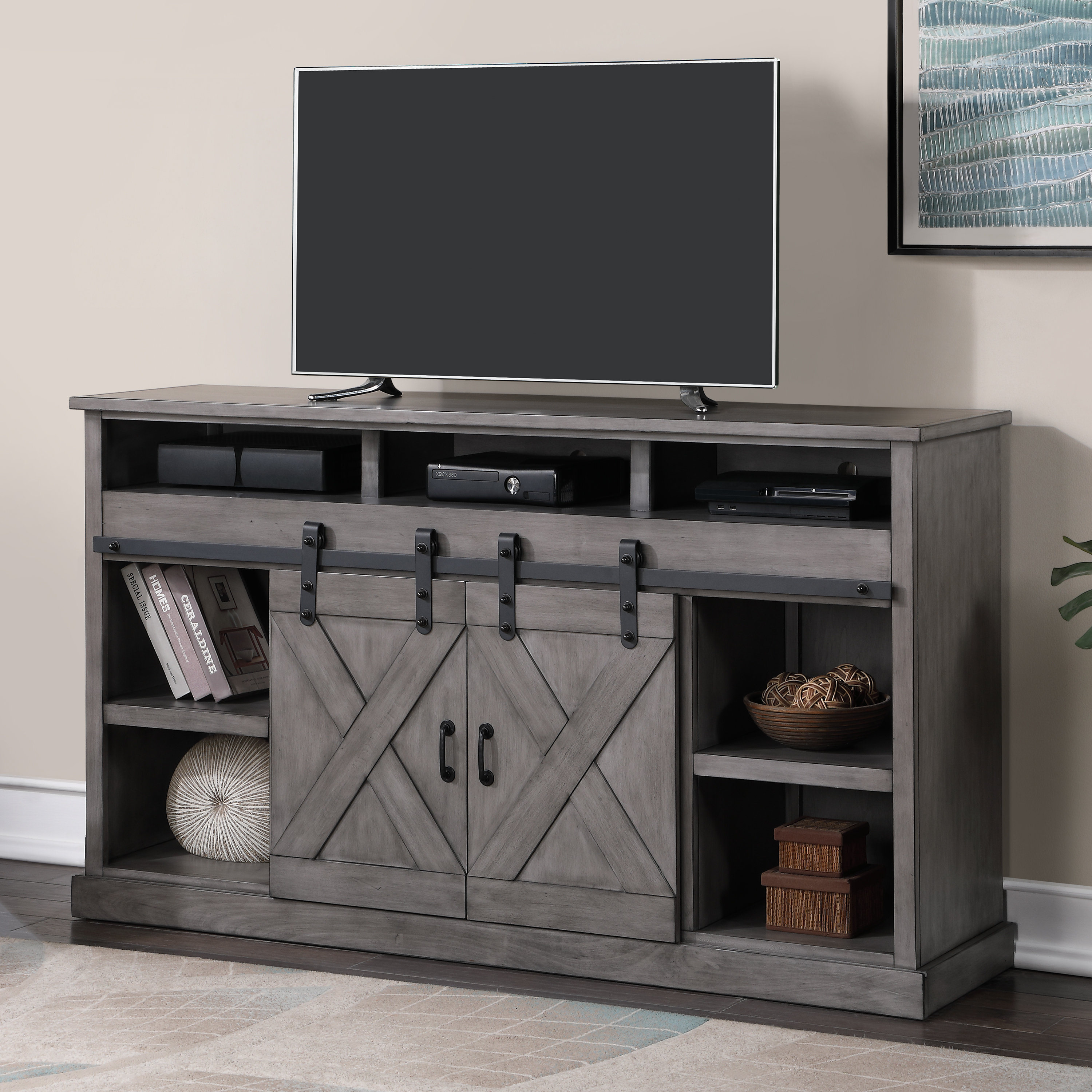 Sand & Stable Downton TV Stand for TVs up to 70" with Fireplace