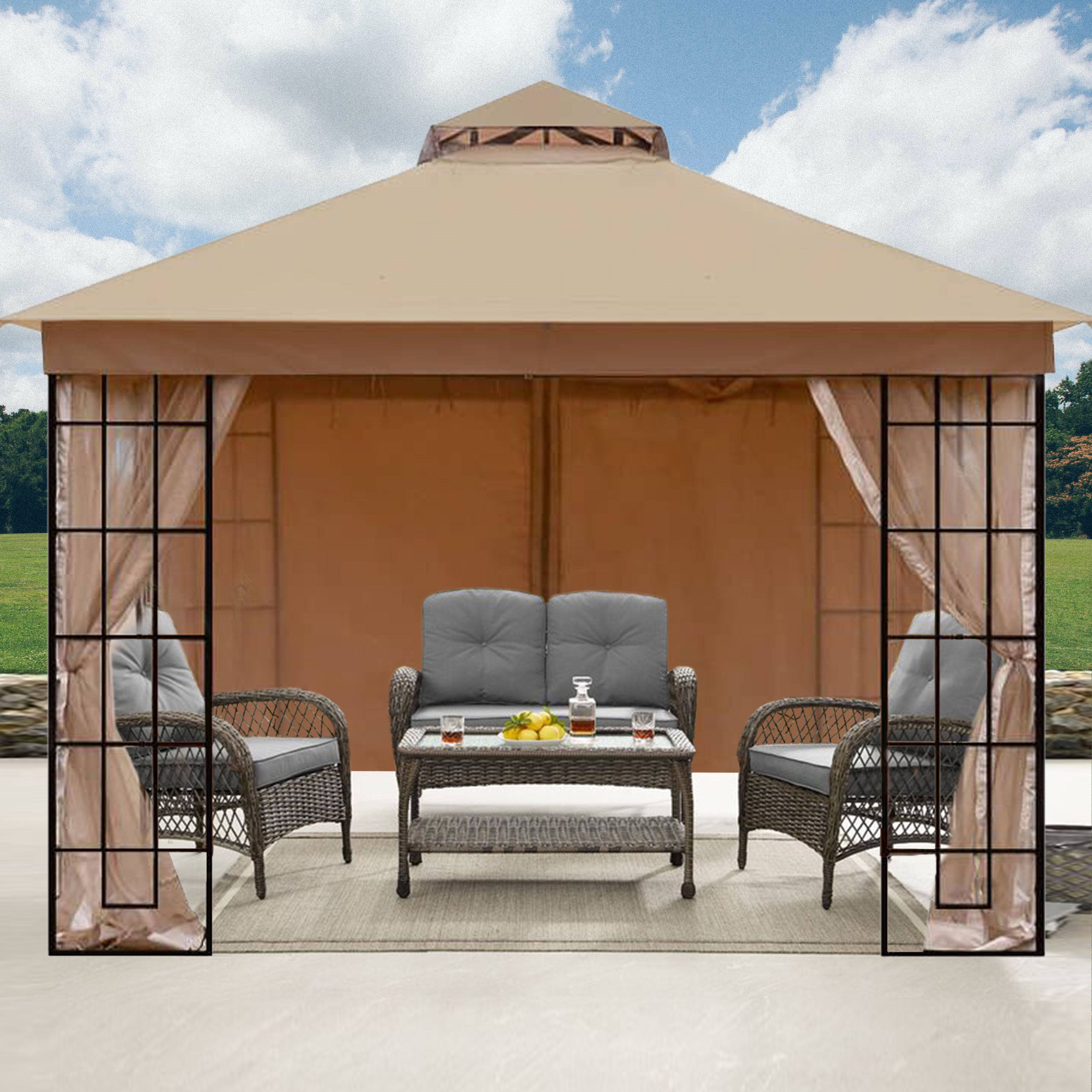 CoastShade 10x10 Outdoor Heavy Duty Garden Gazebo for Patios with 1
