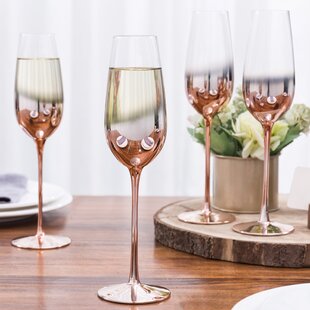 Set of 4 Crystalex Bohemian Crystal 16 Oz Vineyard Vintage Red Wine Goblet Glasses 