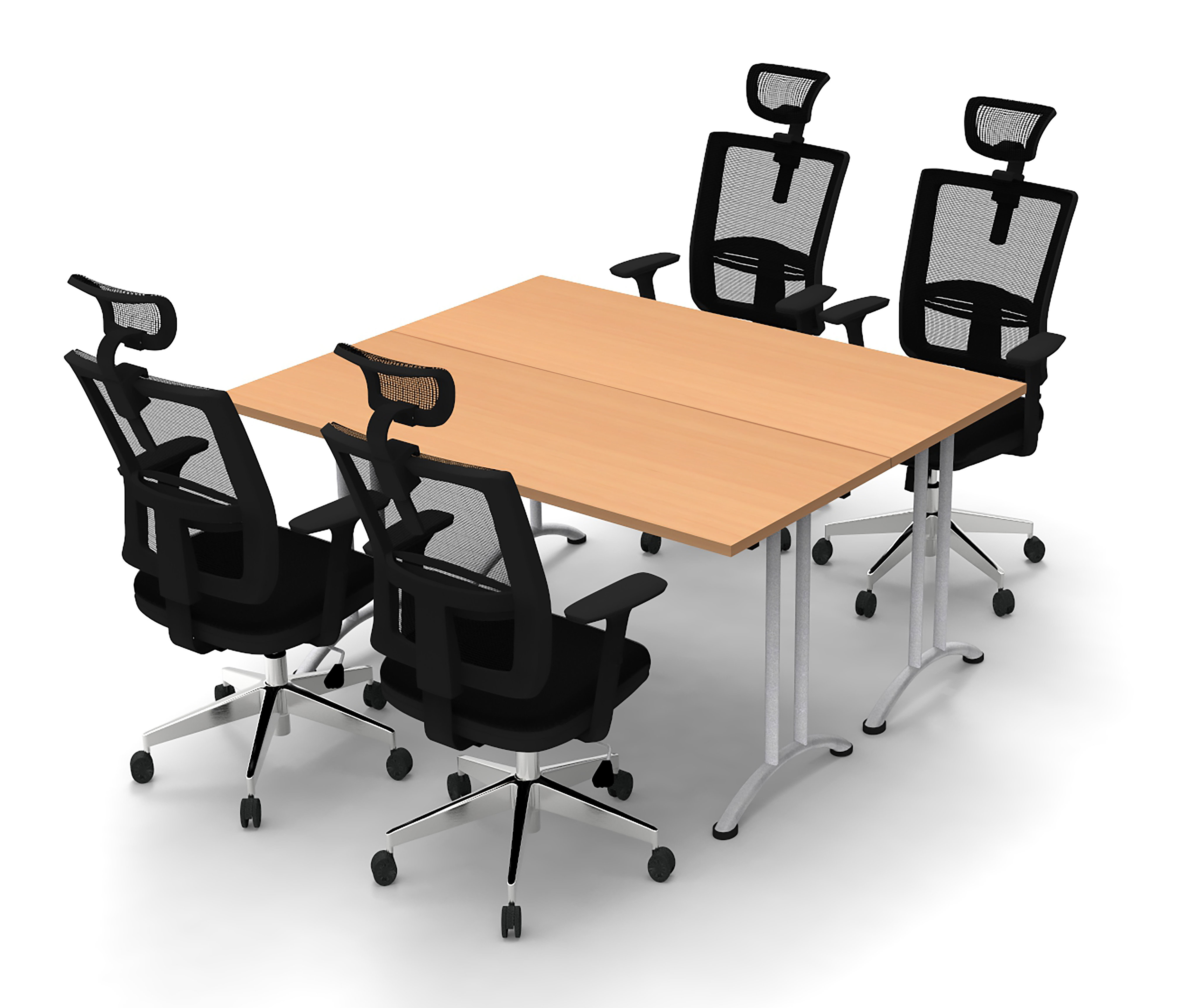 Symple Stuff Etowah 4 Person Conference Meeting Tables with 4 Chairs