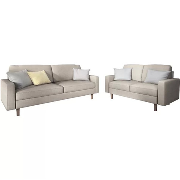 Orlanta 2 Piece Faux Leather Living Room Set