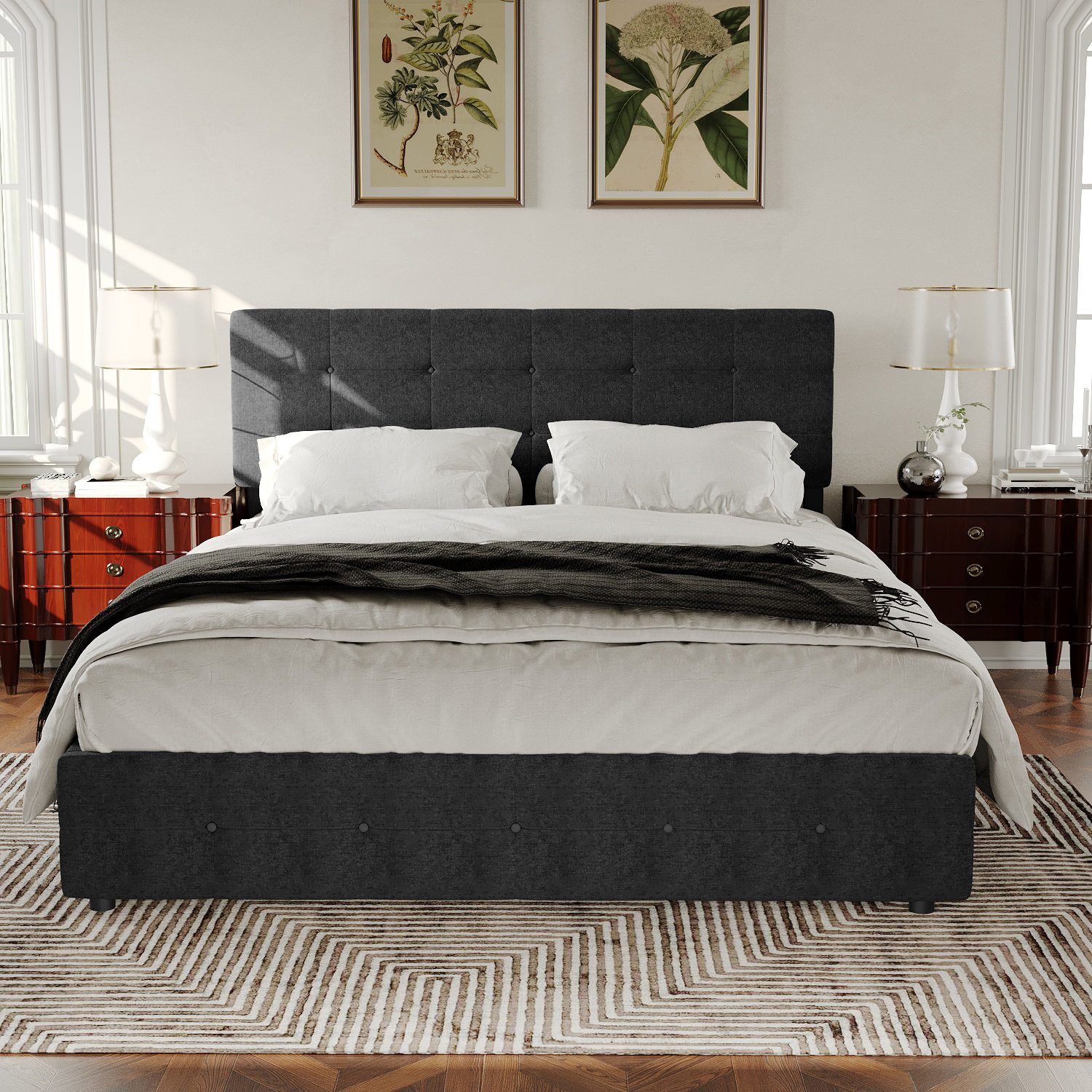 StorageWorks Upholstered Storage Bed & Reviews Wayfair