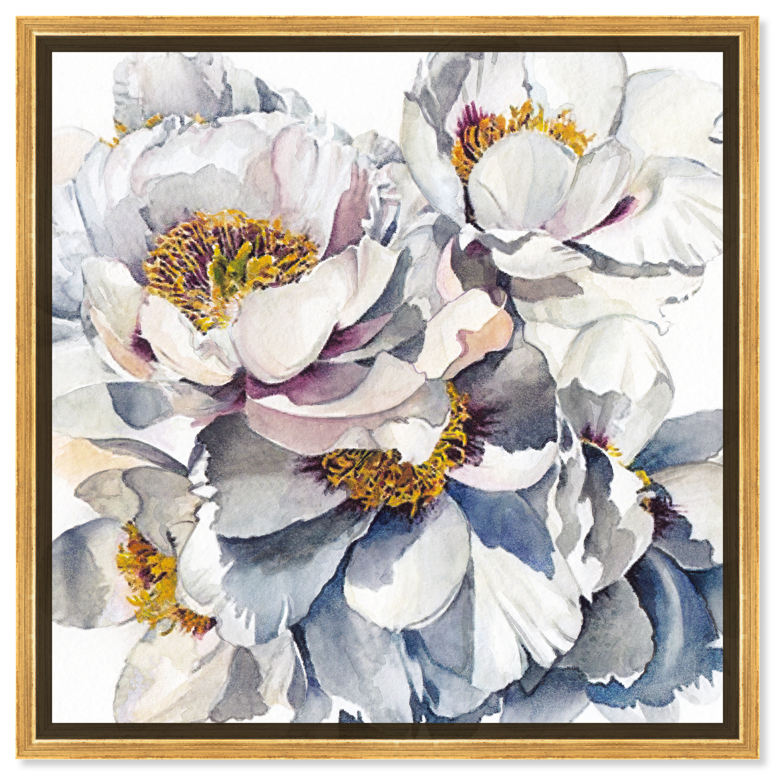 Oliver Gal Flo Inspo Paint Flowers Traditional White by Oliver Gal