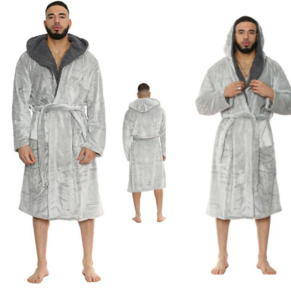 lightweight waffle dressing gown mens