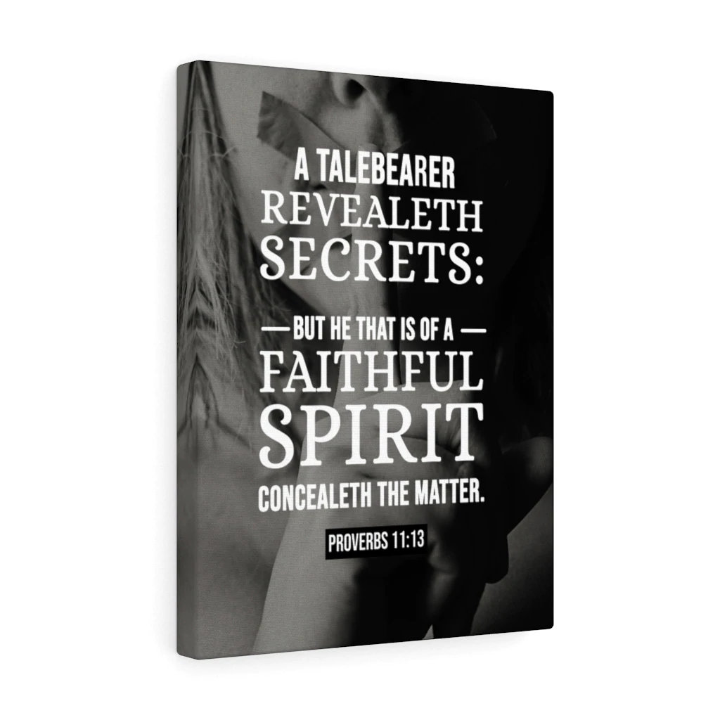 Trinx a talebearer proverbs 11 13 christian wall art bible verse print
