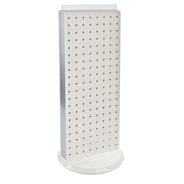 Pink Translucent Pegboard Display - 8x20" Two-Sided Counter Stand With Base