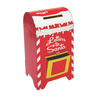 Fully Functional 2.1 Foot Tall Zaer Letters to Santa Metal Christmas Mailbox 