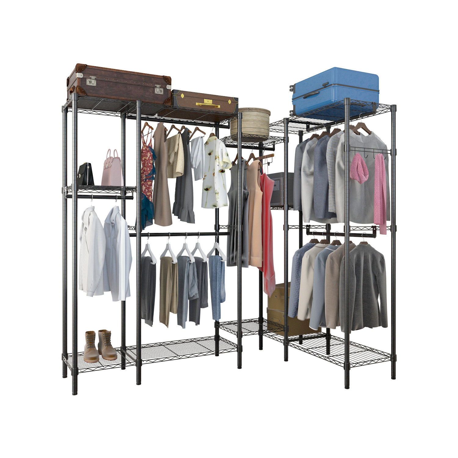 Rebrilliant Loella 76.7717'' Clothes Rack | Wayfair
