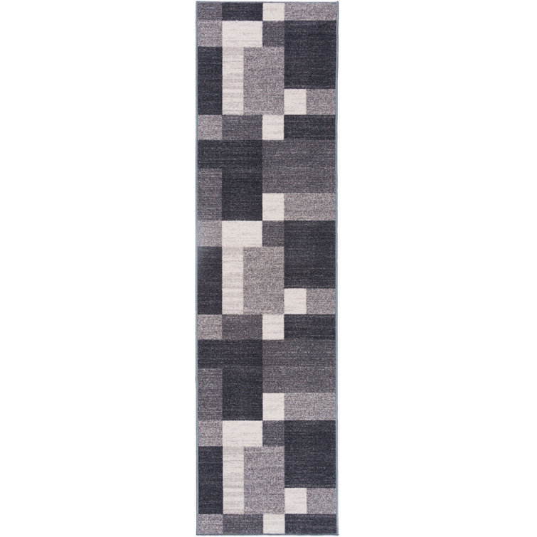 Wrought Studio Akieba Geometric Tufted Gray Area Rug & Reviews | Wayfair