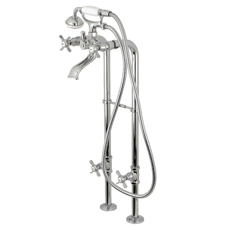 Chrome Clawfoot Tub Faucet/ Diverted With Add-On Shower Option 