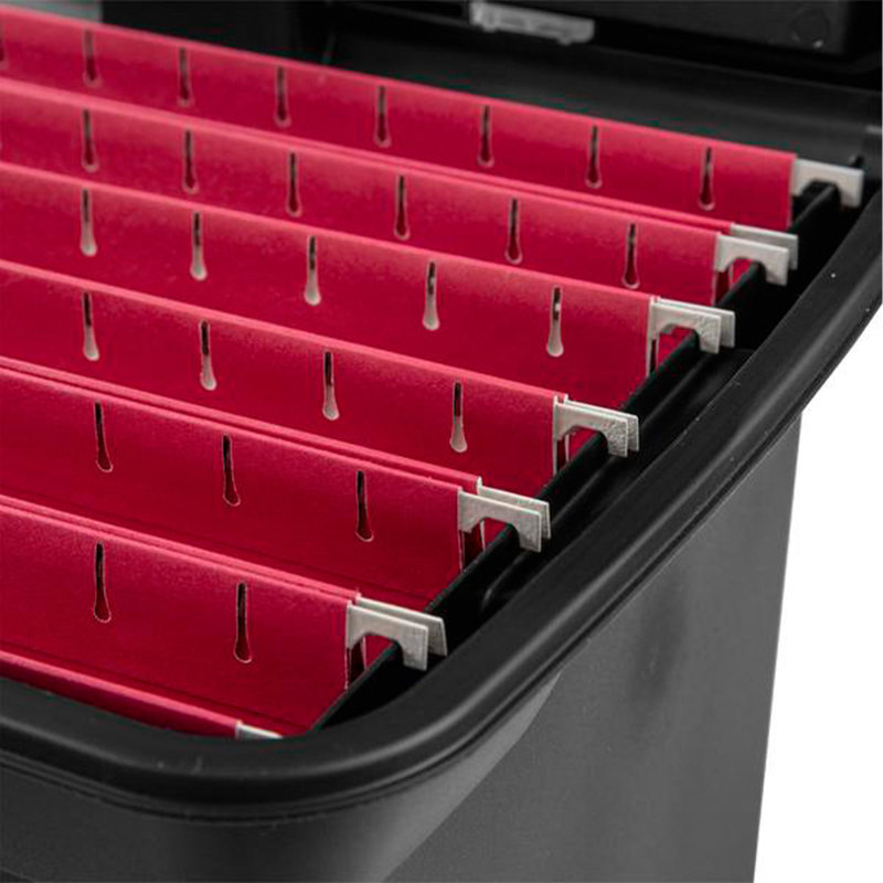 Sterilite Portable Lockable File Box with Extra Compartment & Handle ...
