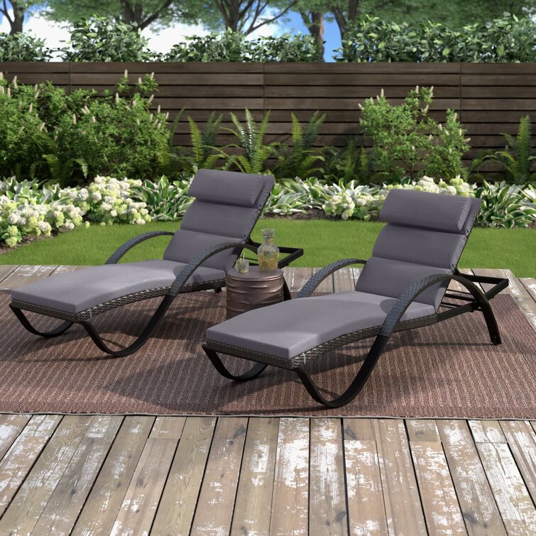 On Offer Sun Lounger Cushioned Reclining Lounge Garden Outdoor Chair Seat Patio 