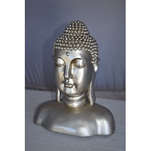 Urban Trends Resin Buddha Figurine with Pointed Ushnisha in Bhumisparsha Mudra on Lotus Base and Painted Finish Gold
