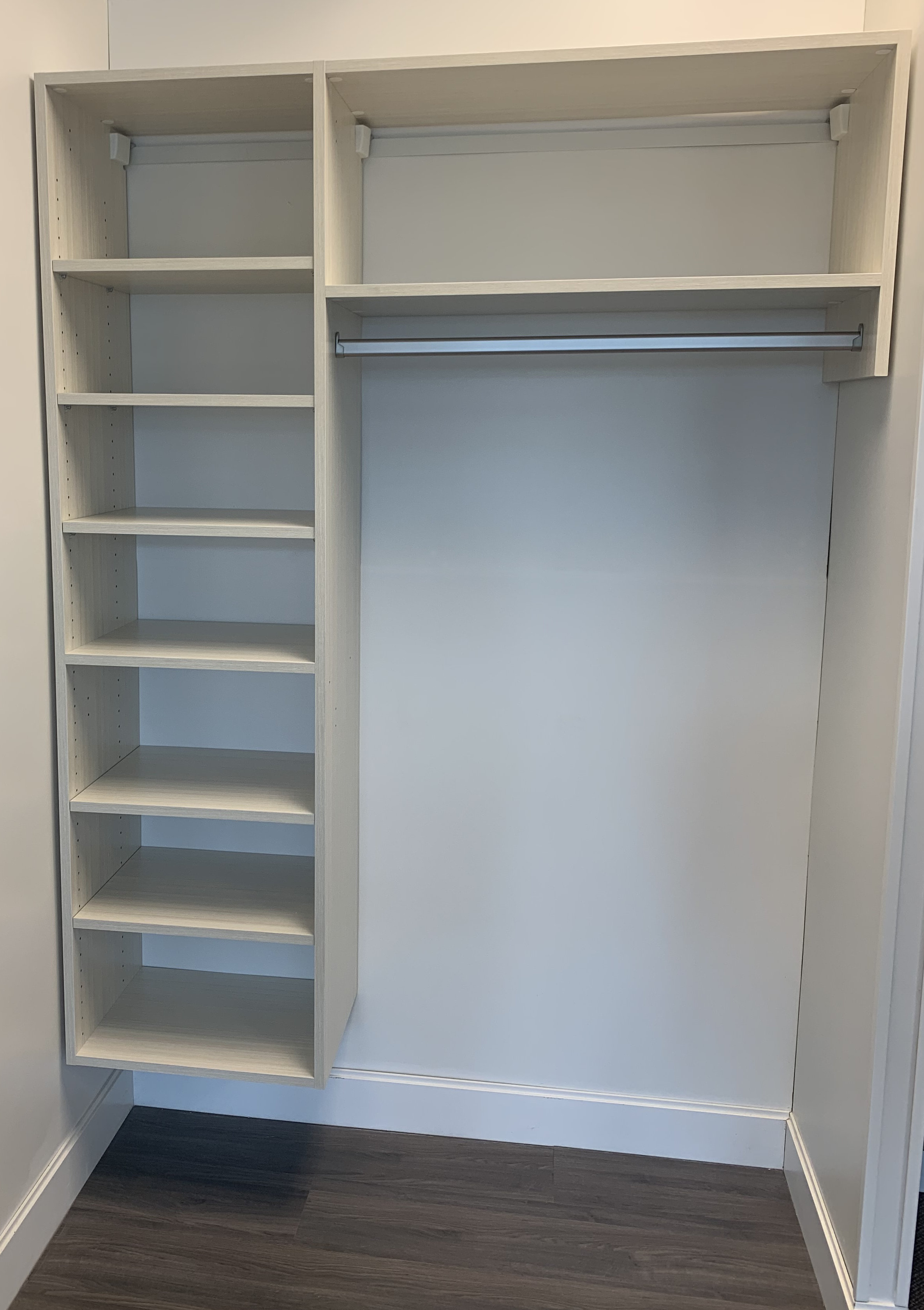 Ebern Designs Osaretin - Wide Shelving with Long-Hang Closet System ...