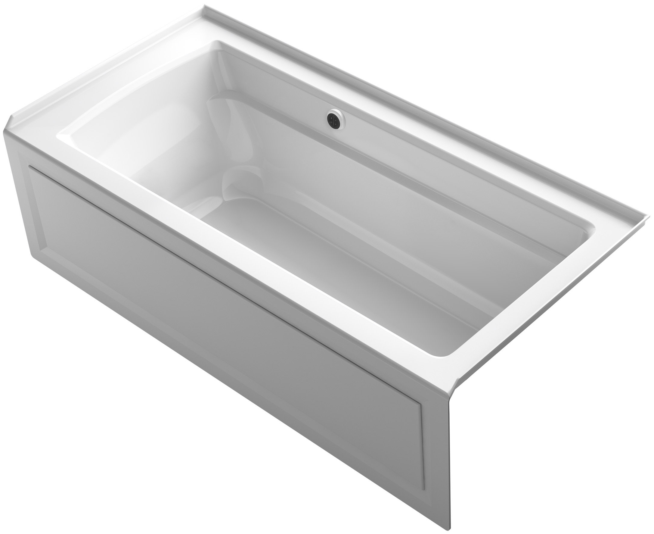 Kohler Archer® 66" X 32" Alcove Bath with Bask® Heated Surface, Integral Apron, Integral Flange ...