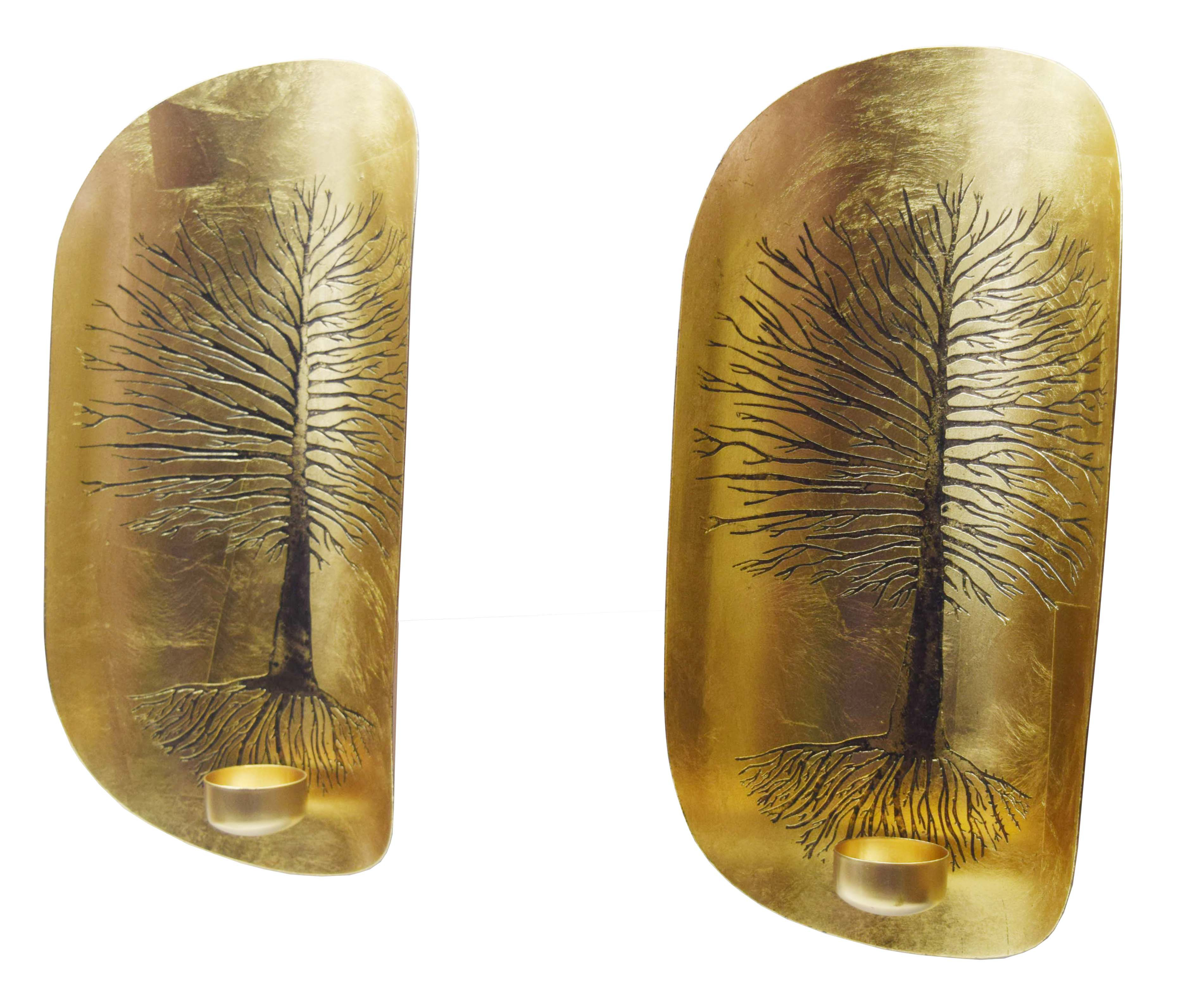 Red Barrel Studio® 2 Piece Metal Wall Tealight Holder Set Wayfair