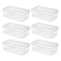 6-Pack Rubbermaid Fliptop Latching Storage Plastic Box Set