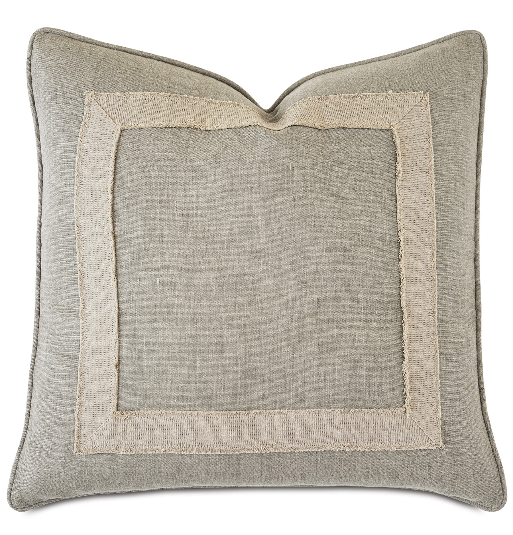 Eastern Accents Alexa Hampton Border Decorative Linen Throw Pillow