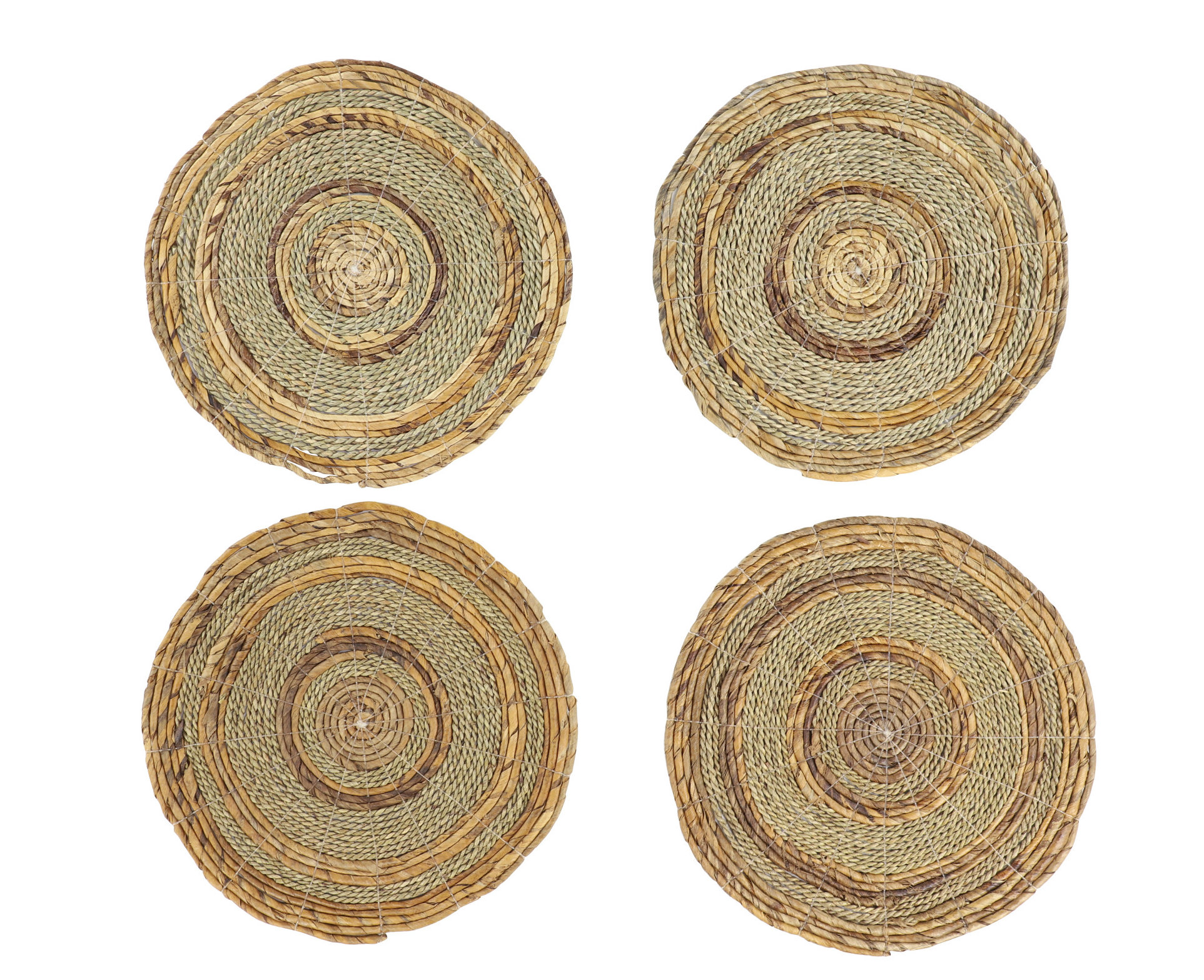 Highland Dunes Kelleher Jute/Rattan Abstract Round Placemat & Reviews