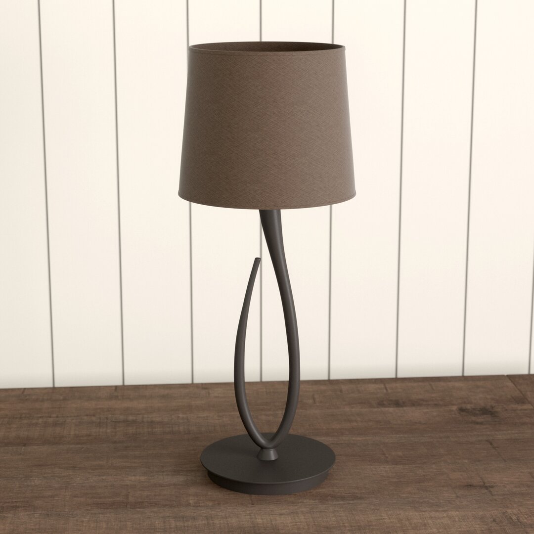 Mantra M3688 Lua Single Light Large Table Lamp in Ash Grey Finish With Shade