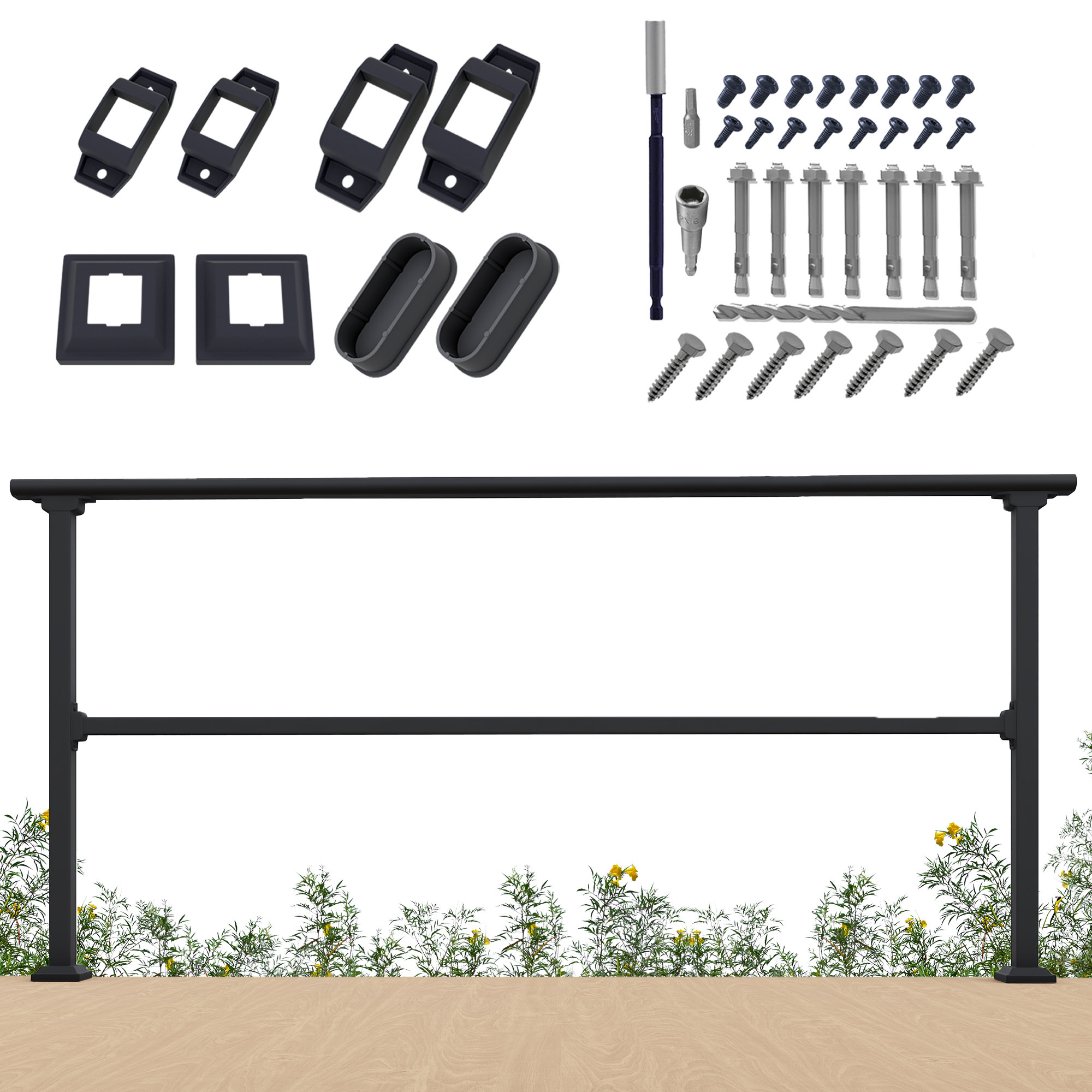 CR Home 3 ft. W Metal Stair Railings Wayfair