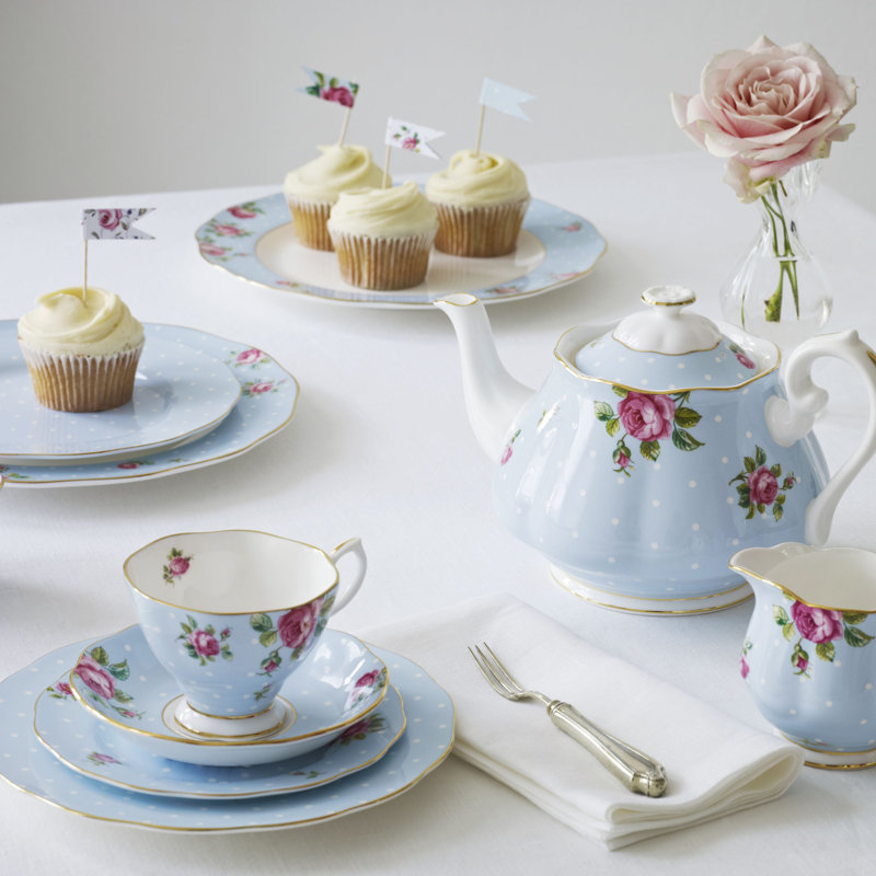 Tasse à Thé Et Soucoupe En Porcelaine 180ml Motif Floral - Service Café Fantaisie Vintage