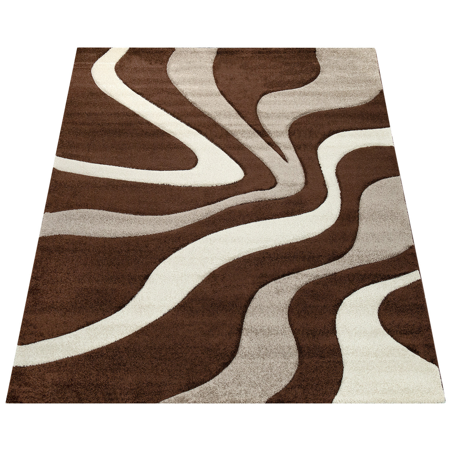 Wrought Studio Jase Performance Brown/White Rug | Wayfair
