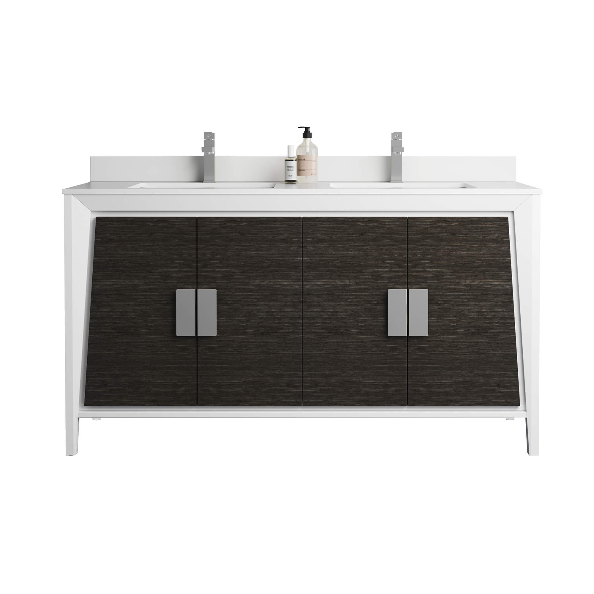 Ivy Bronx Heyer 59.38'' Freestanding Double Bathroom Vanity with Quartz Vanity Top & Reviews