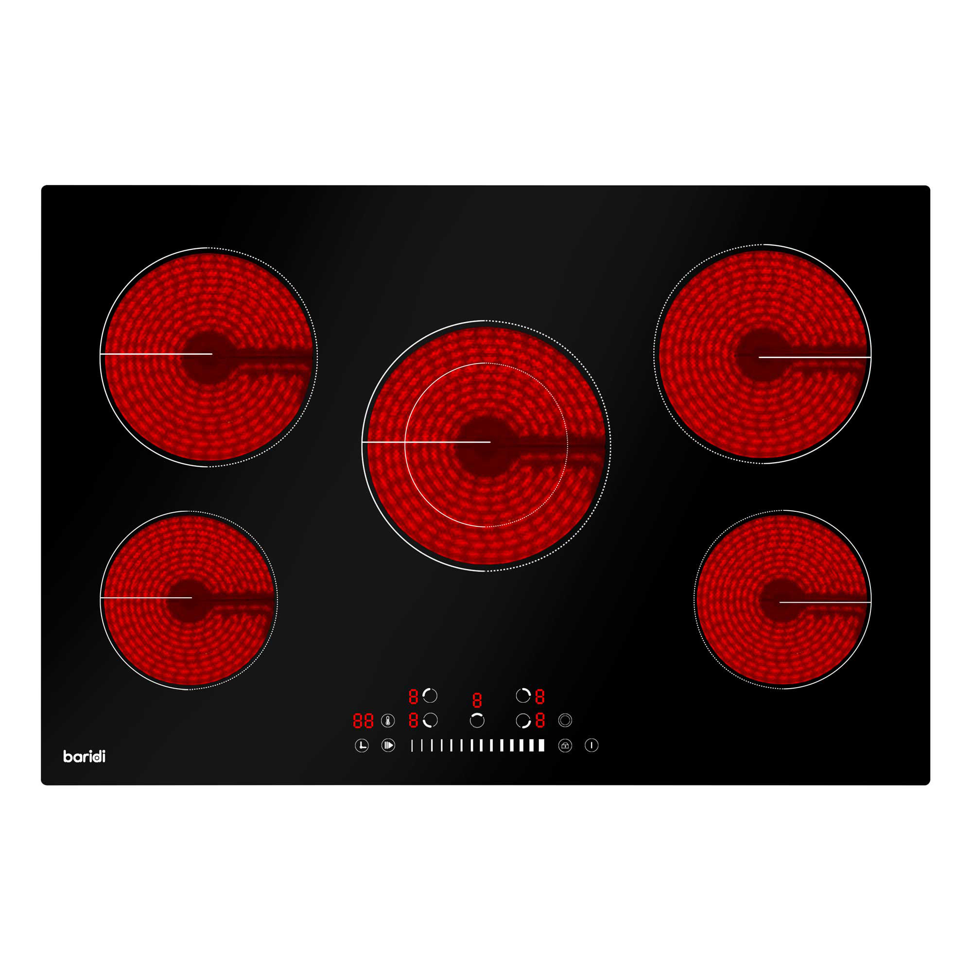Dellonda Induction Hob With 5 Cooking Zones Wayfair.co.uk