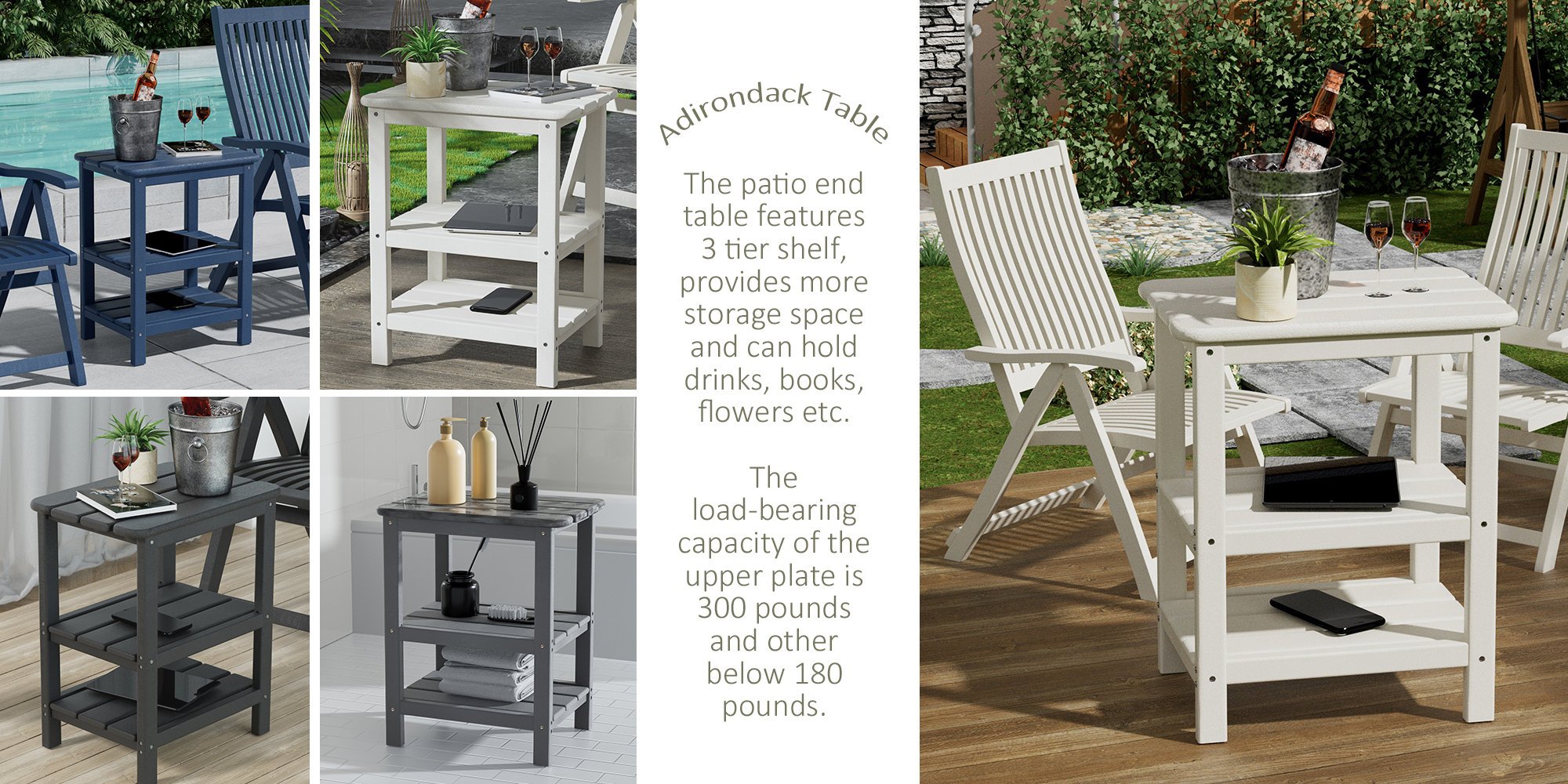 Red Barrel Studio® Outdoor HDPE Side Table Patio Table & Reviews Wayfair Canada