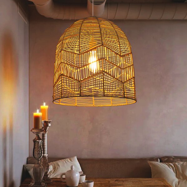 Wicker Hanging Lamp | Wayfair