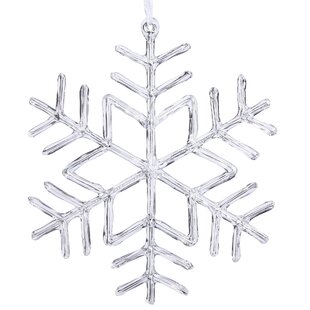 125mm Tall 3mm Thick Clear Acrylic Christmas Craft Decoration 100 Snowflake 75 