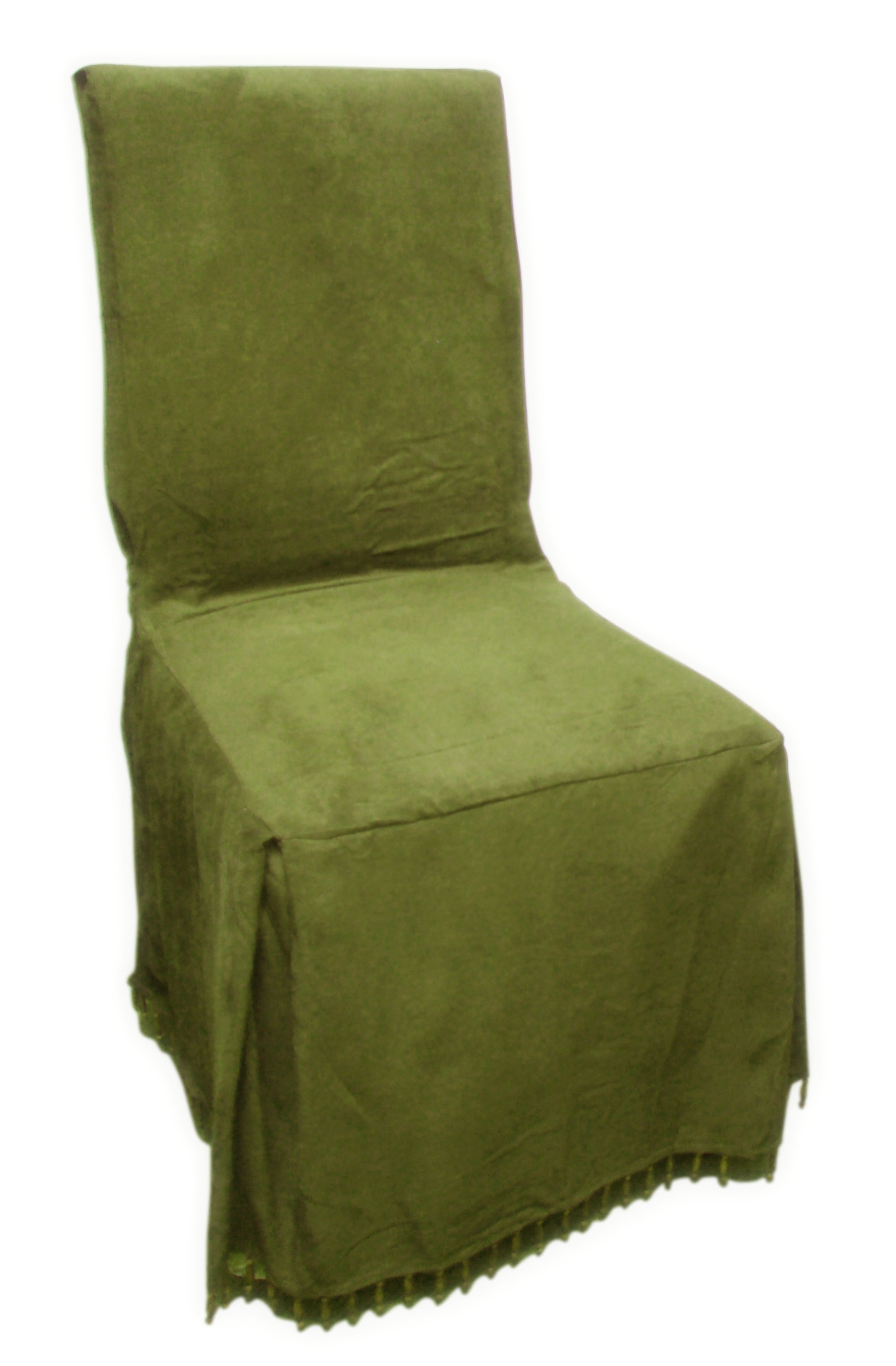 Charlton Home® Faux Suede Box Cushion Dining Chair Slipcover & Reviews