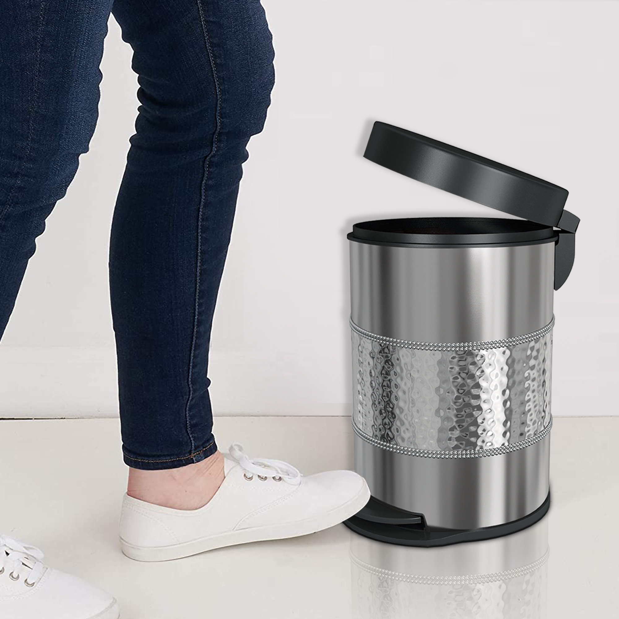 NU Steel 5 Liter Trash Can Wayfair