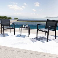 Wade Logan Abrien Metal 2-Person Seating Group with Cushions Deals