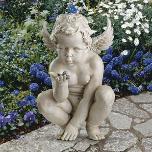 Sleepy Time Baby Angel Resting Cherub Statue Shelf Sitter Cupid Sculpture 