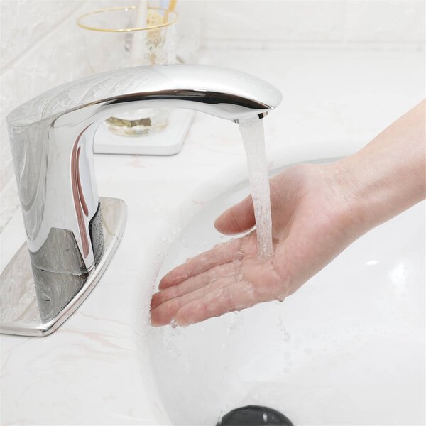 Bathroom Gold Automatic Sensor Hand Touch Sink Wall Mount Tap Basin Mixer Faucet 