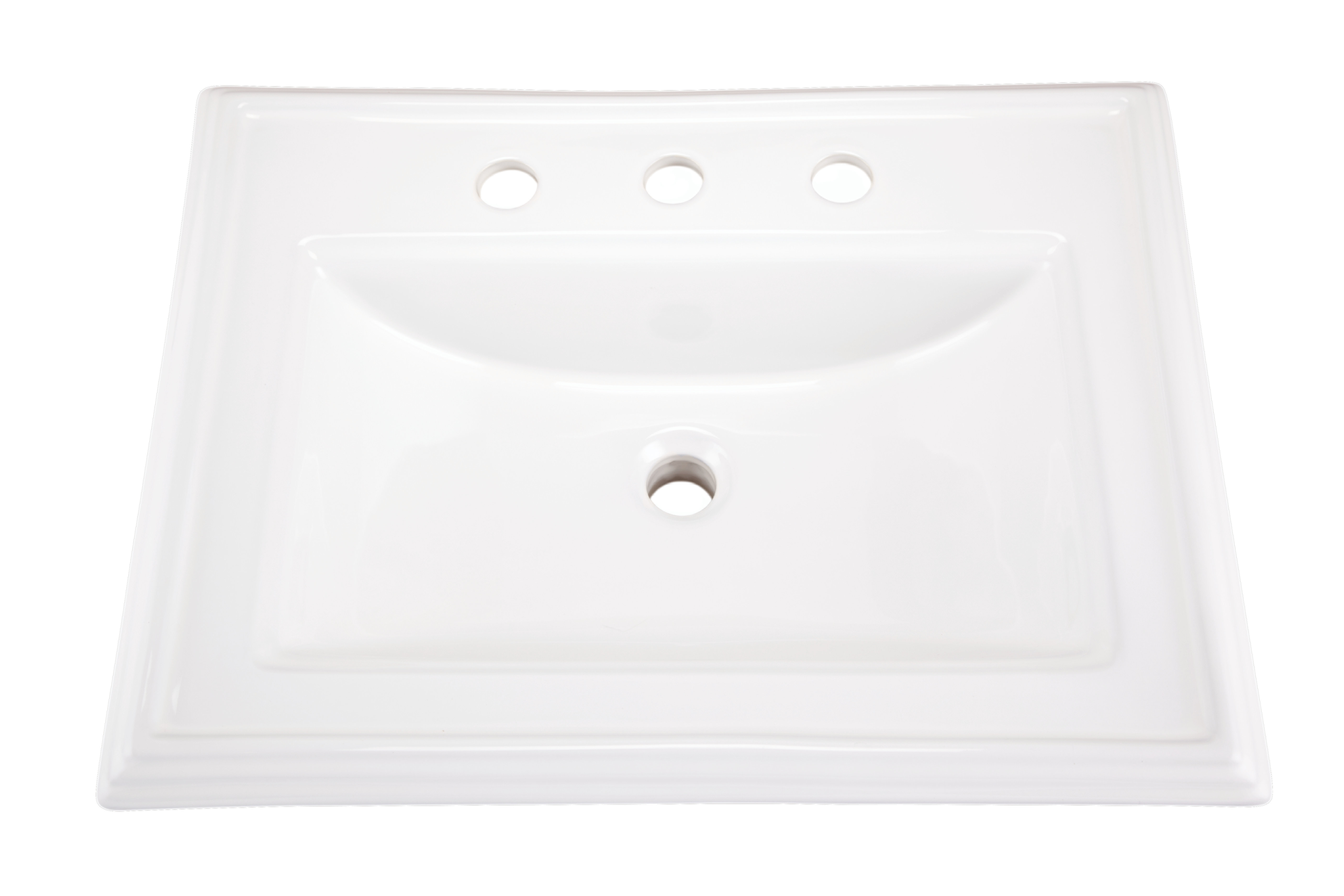 Gerber Logan White Vitreous China Rectangular DropIn Bathroom Sink
