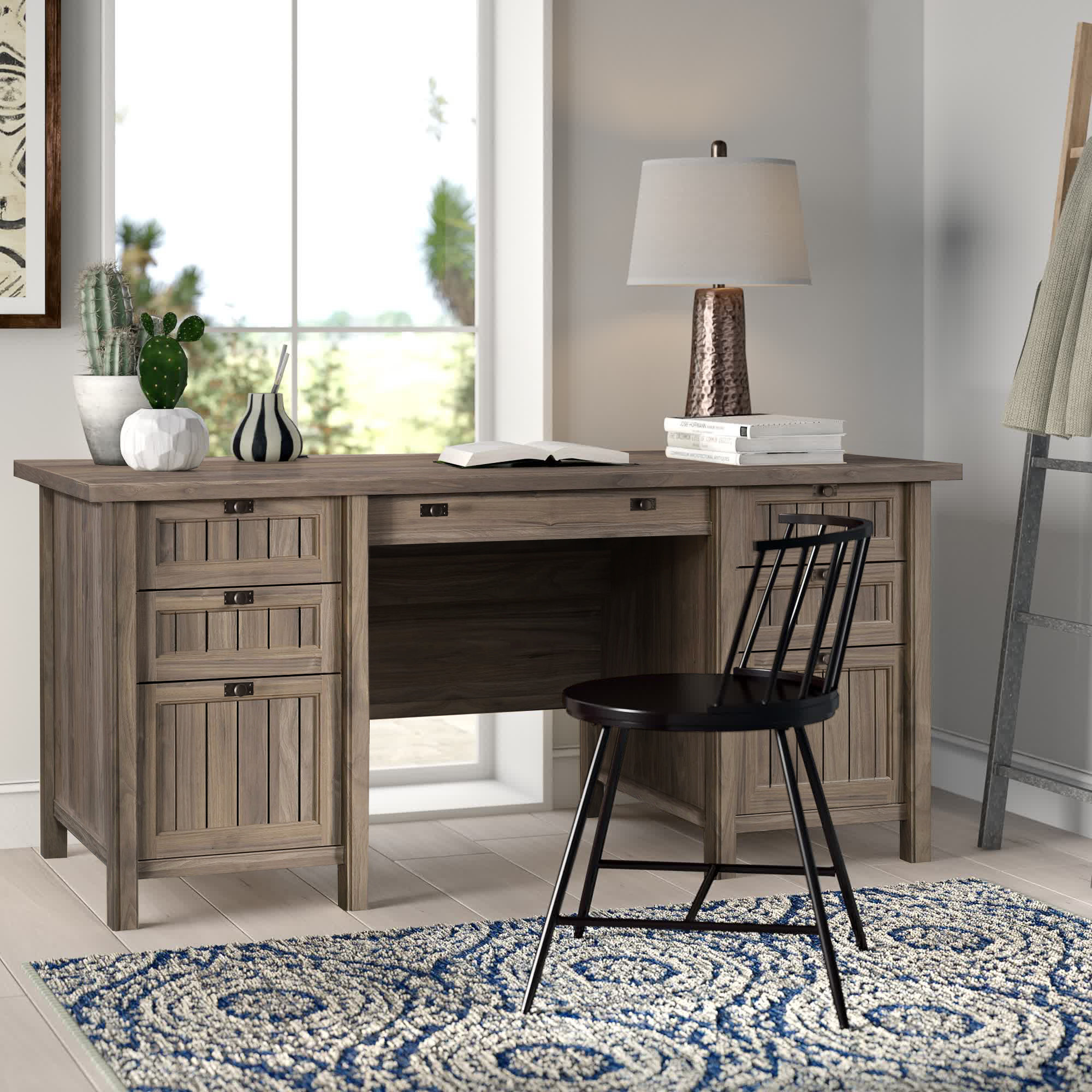 Dovecove Drexel Executive Desk & Reviews | Wayfair