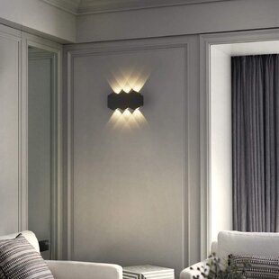 LED Holz Design Wand Leuchte Wohn Zimmer Glas Strahler verstellbar Flur Lampe 