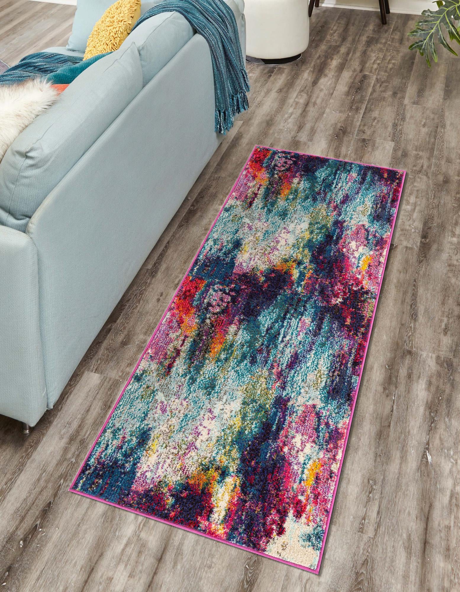Details about   ELEMENTS BLUSH GEOMETRIC ON-TREND POWER LOOMED MODERN RUG RUNNER 80x300cm **NEW* 