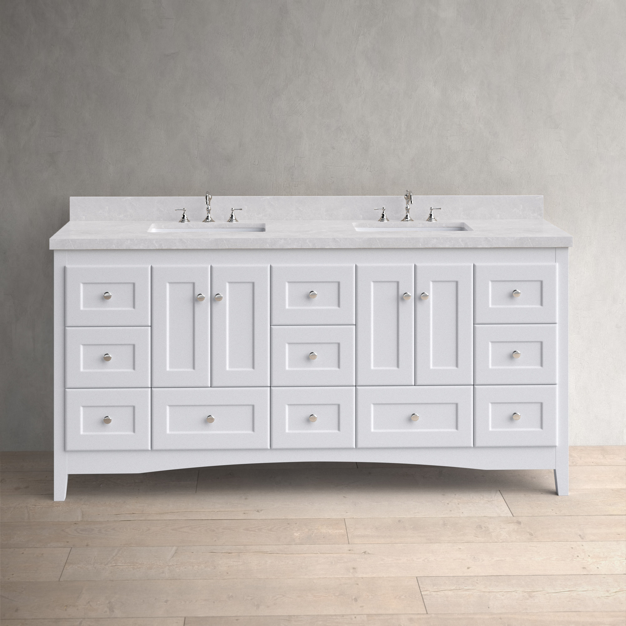 Birch Lane™ Fresno 72" Double Bathroom Vanity Set & Reviews Wayfair