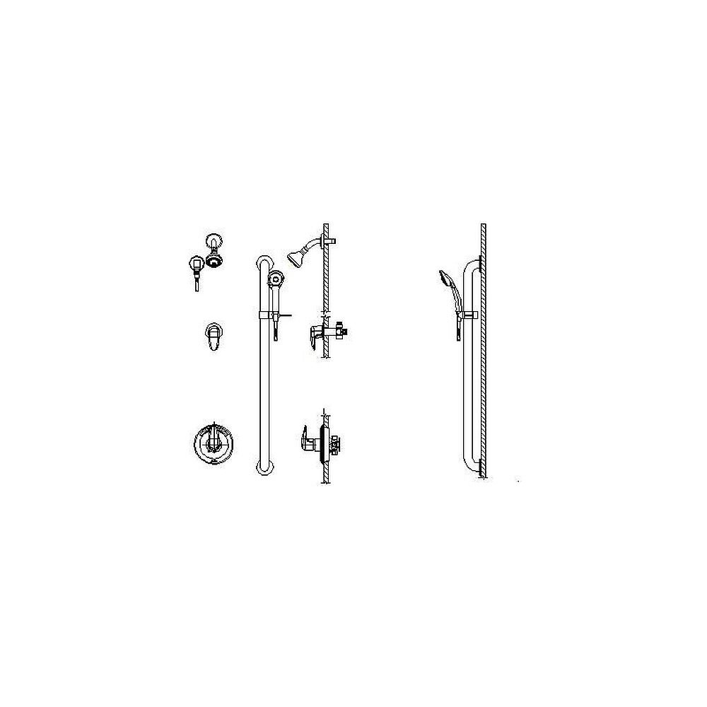Delta Universal Trim Volume Control Shower Faucet with Trim, Diverter