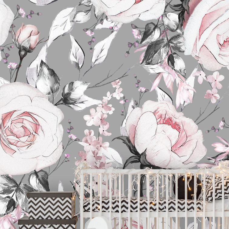 House of Hampton® Corbett Peel & Stick Floral Wallpaper & Reviews | Wayfair