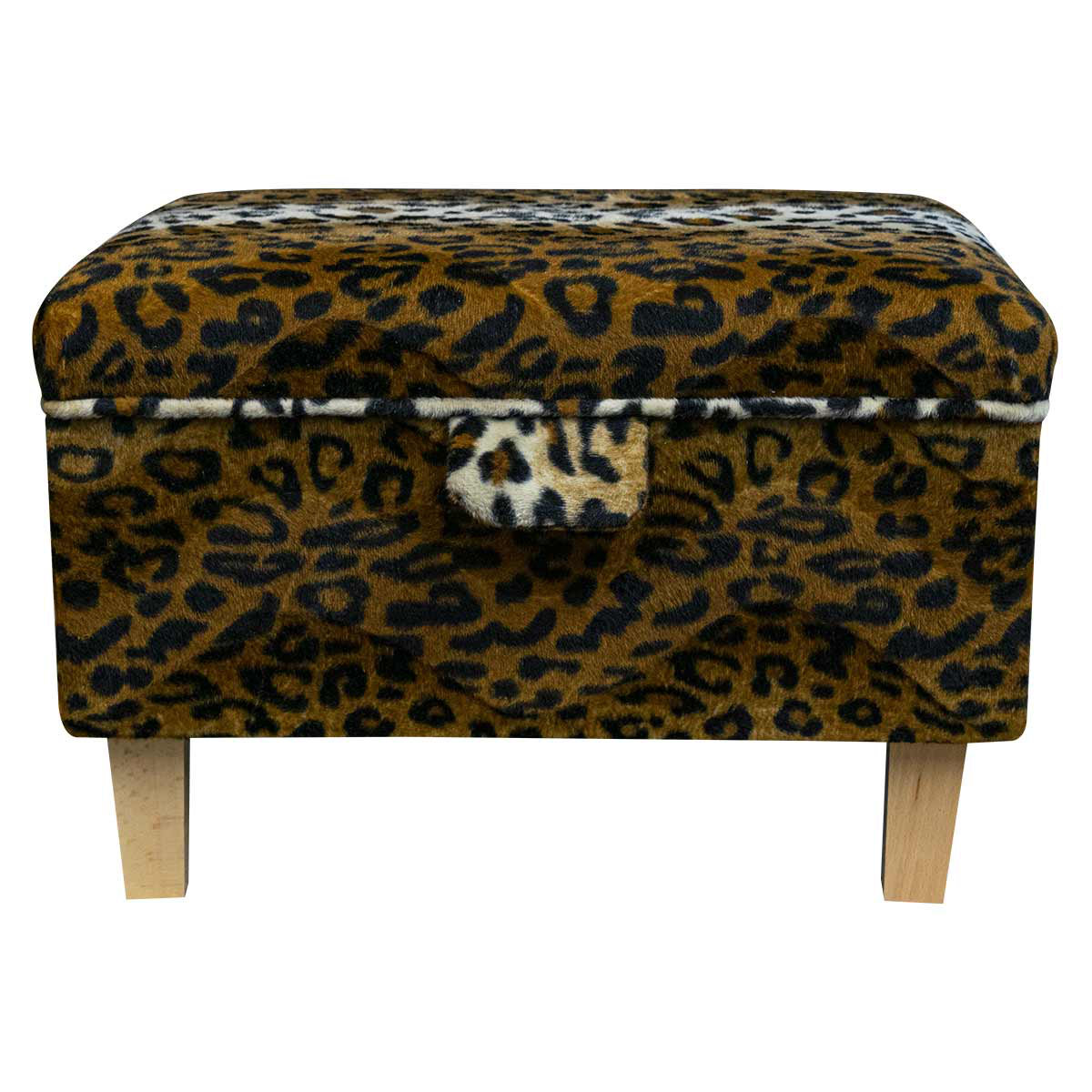 Beaumont 50cm Leopard Print Storage Ottoman Wayfair.co.uk