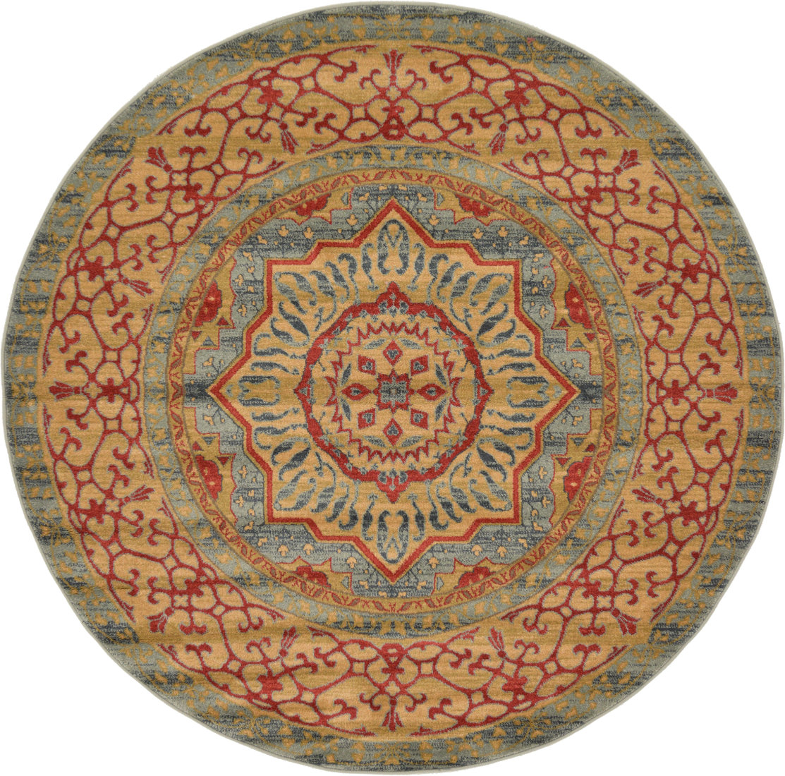 Astoria Grand Ophelia Yellow/Red Area Rug & Reviews | Wayfair