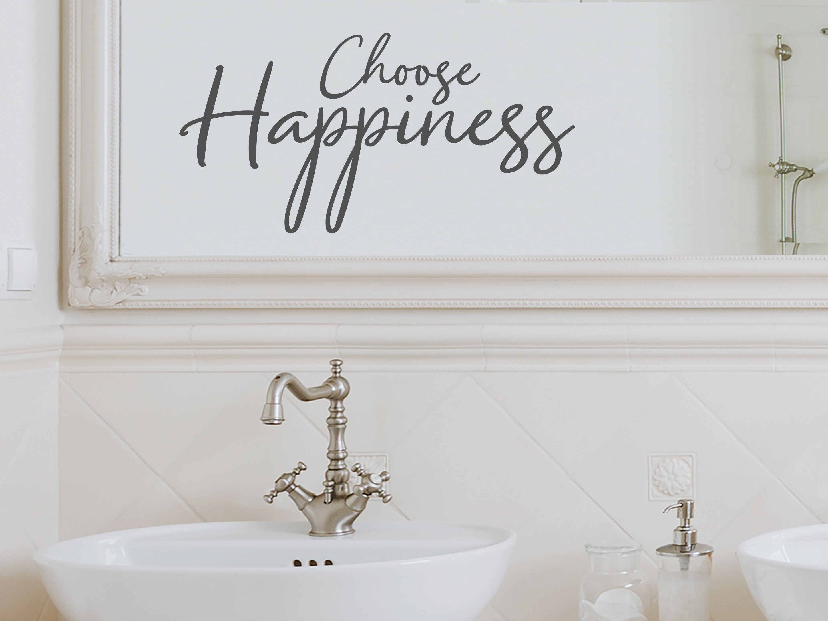 Trinx Choose Happiness Cursive Wall Decal Wayfair