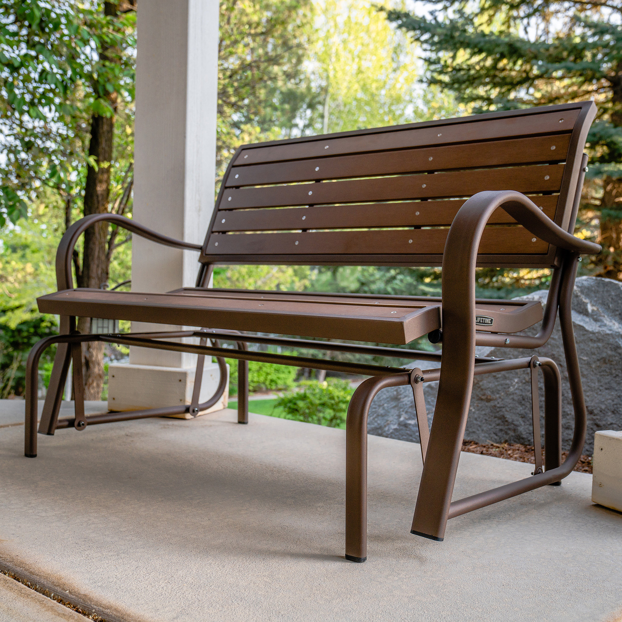 Image of Gliding patio bench