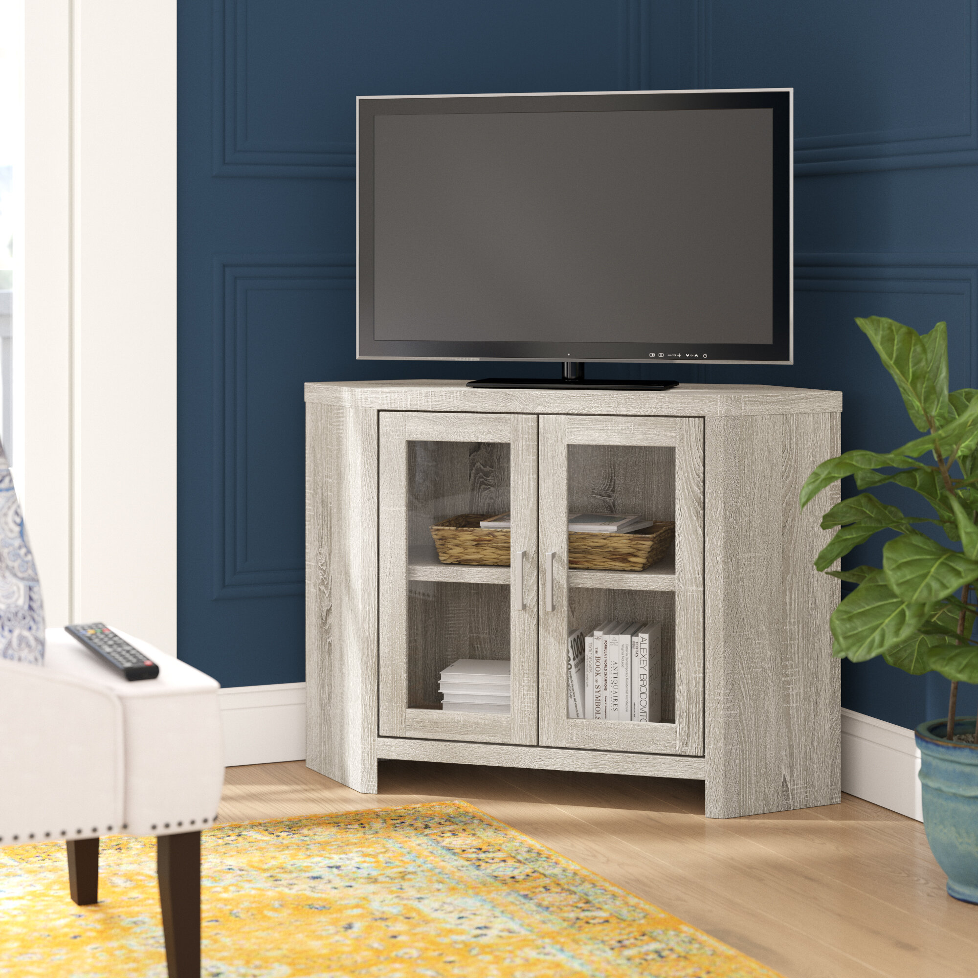 living room tv stand tv console table Seattle 32 white entertainment stand 