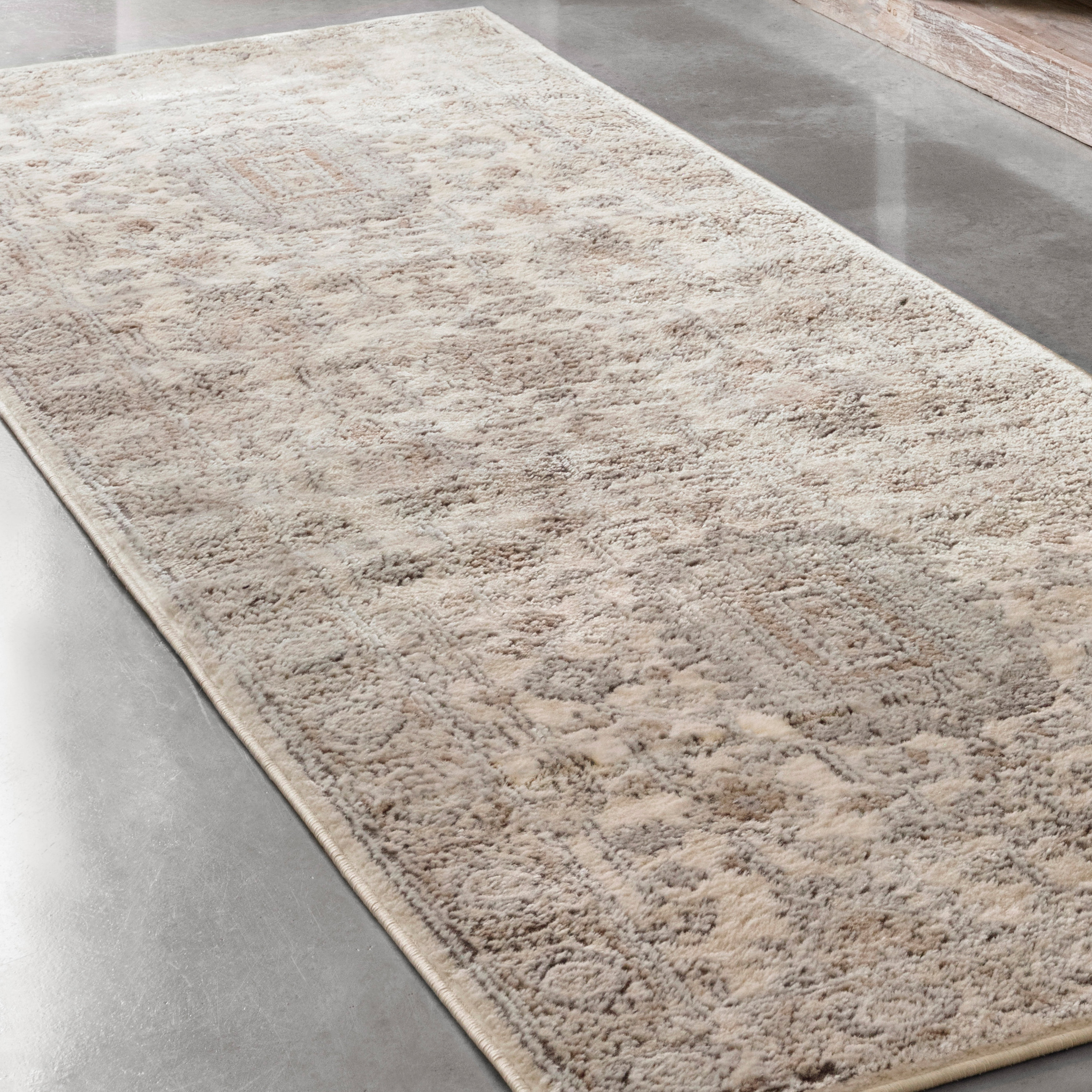 Charlton Home® Sagefield Performance Beige/Ivory/Grey Rug & Reviews ...